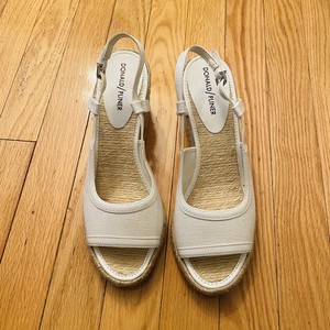 white canvas sandals