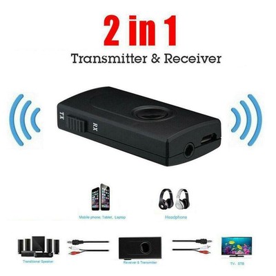 Bluetooth-compatible Sender Empfänger Wireless 3.5mm MusicAdapter1 Stereo B6R2