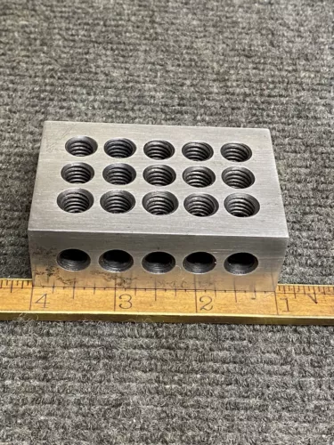 Machinist Milling Holding Mounting Block 3/8”-16 Unbranded 3” X 2” X 1”