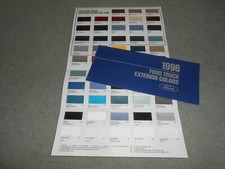 1996 FORD TRUCK EXTERIOR COLORS / PAINT CHIPS...