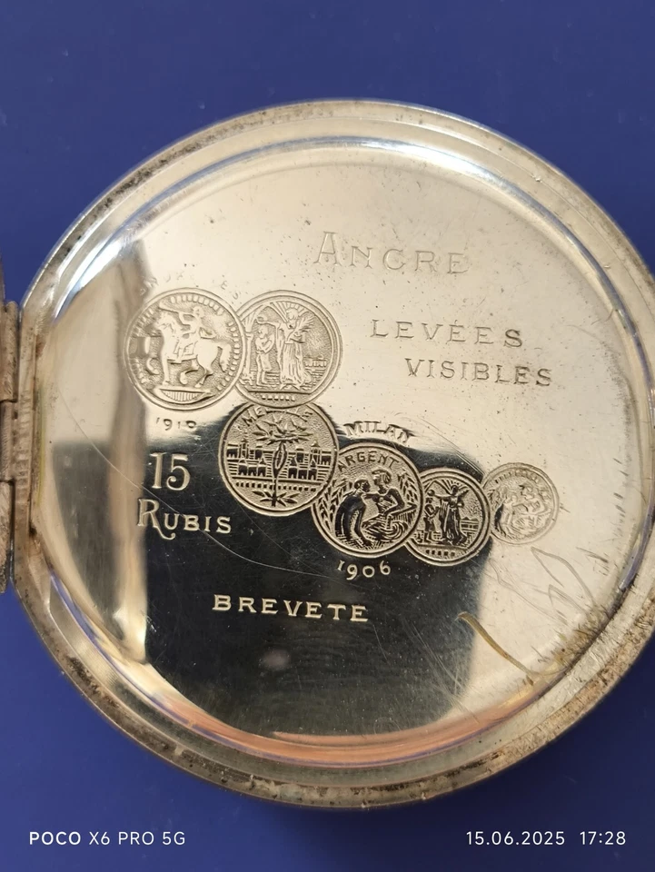 Silver Antique Poсket Watch 52mm working - Image 3 of 4