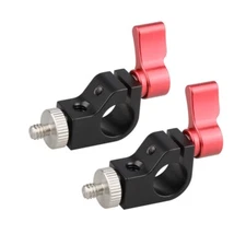 2Pcs CAMVATE Aluminum Single 15mm Rod Clamp w/ 1/4"-20 Mount fr Camera Accessory