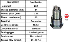 Genuine NGK Spark Plug - Bp6Es 7811