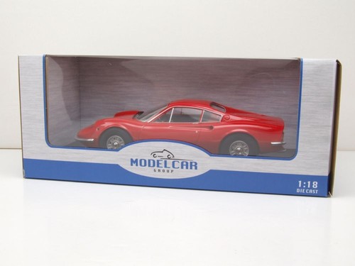 Ferrari Dino 246 GT 1969 rojo coche modelo 1:18 MCG - Imagen 8 de 8