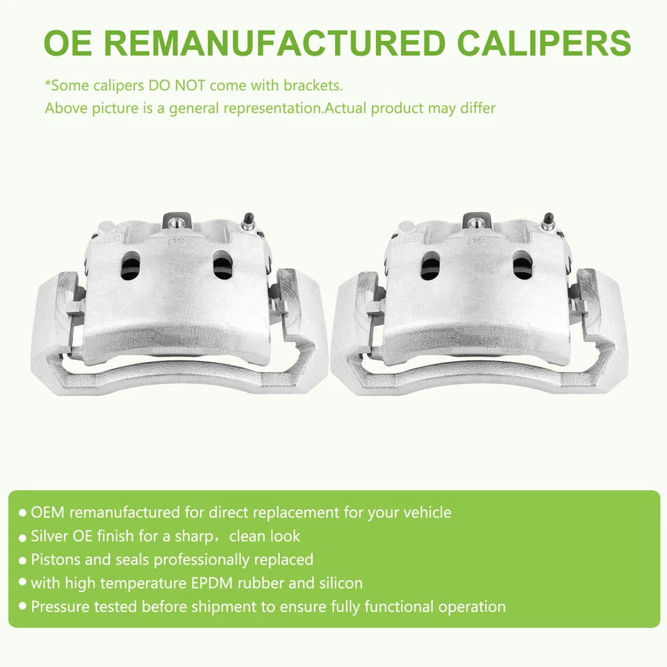 2PCs Front Brake Calipers Set For 2003-2008 Dodge Ram 2500 Dodge Ram 3500 Foto 2 de 4