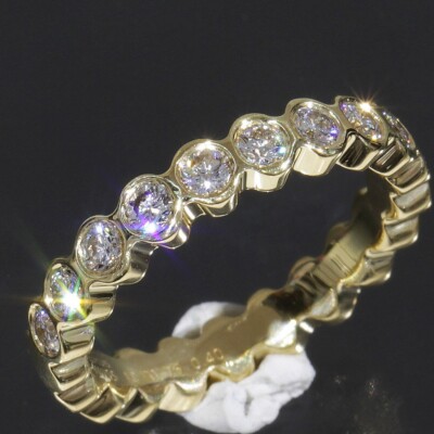 FURRER JACOT Diamond Ring US4 Half K18YG Rare