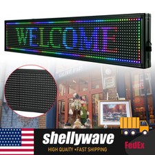 LED Sign Scrolling Message Display Board RGB 7-Color Programmable Board 40