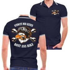 POLO Shirt Schwatz mir keinen Rost ans Bike Fahrrad motorrad custom chopper