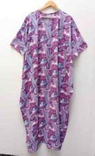 Indian Floral  Printed Kaftan Cotton Hippie Maxi Women Nightwear Caftan Dress