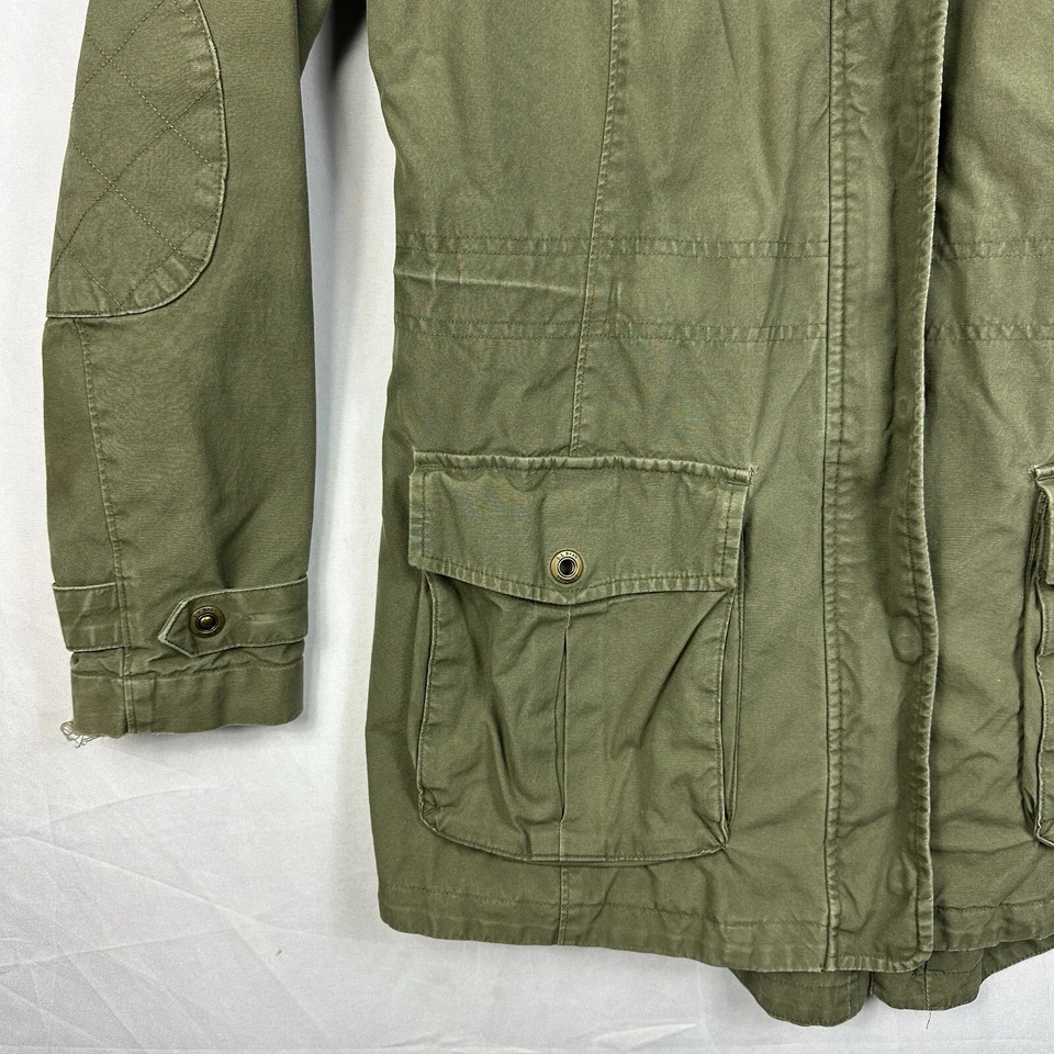 Parka LL Bean East End Explorer para mujer pequeña con capucha verde aislante piel sintética Foto 4 de 4