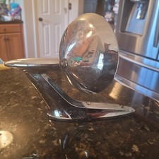 50s 60s Unbranded Fender Body Mount Mirror Rear Side View Hot Rat Rod Ford Vtg