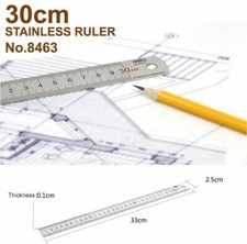 15,20,30,50CM STAINLESS STEEL METAL RULER  PRECISION DOUBLE SIDED Leather craft