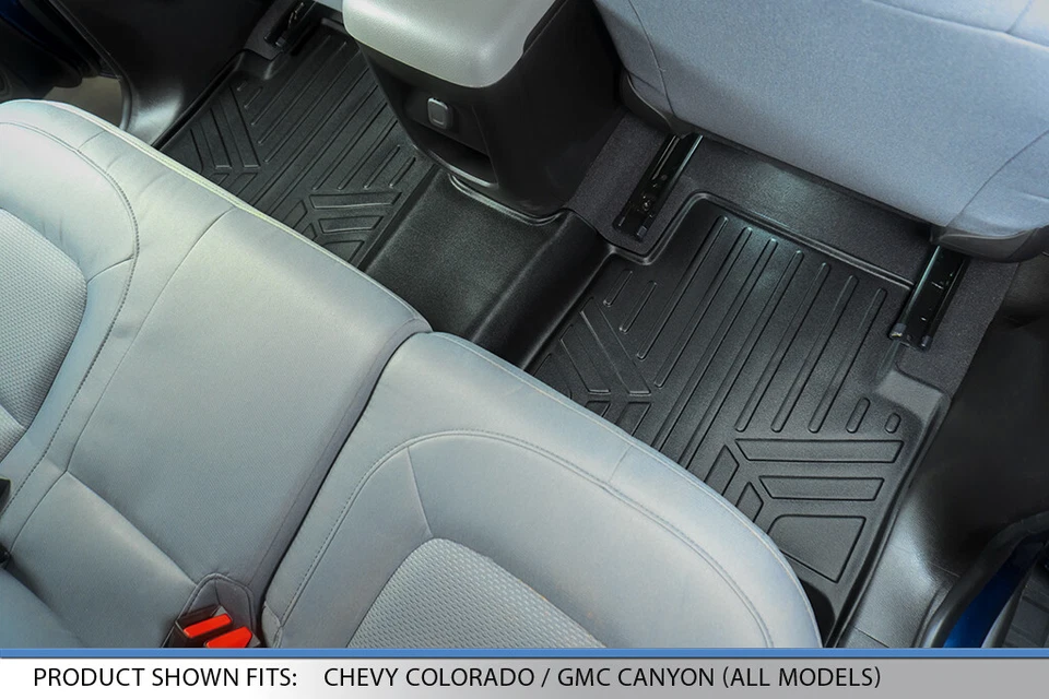 SMARTLINER Floor Mats 2 Row Set 2015-2022 Chevrolet Colorado GMC Canyon Crew Cab Foto 4 de 4
