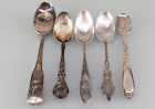 Vintage Sterling Silver Souvenir Spoons Total 5