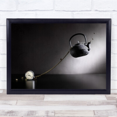 5 O'Clock Teekanne Teekessel Wasserkocher Kanne Tee Creative Edit Gravity Wandbilddruck