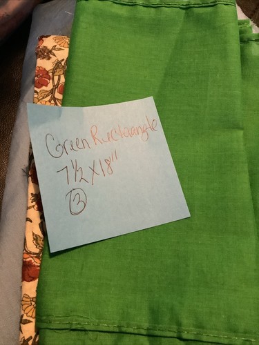 Fabric Remnants Lot Cotton Triangles/Rectangles Clean - Picture 5 of 6