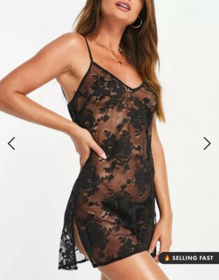 ann summers black lace dress DARK HOURS SHEER CHEMISE W/ 4 LOVE BIRDS DICE #leland-tan-leather perfect for a romantic Elsa Dress Disney Princess Size(<a href=
