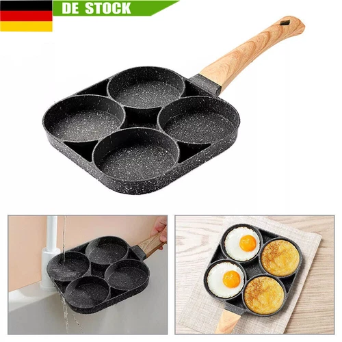 4 Loch Pfannkuchen Pfanne Spiegelei Eierpfanne Lochpfanne Bratpfanne Pancake DE - Bild 12 von 12