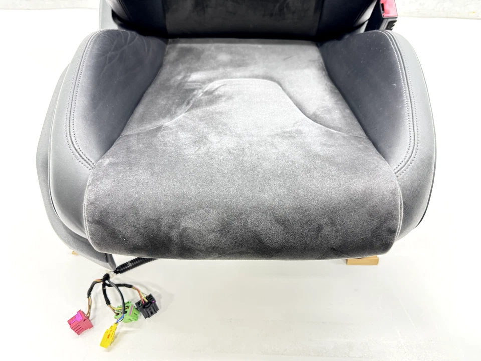 AUDI TT MK2 2007-2015 CUERO NEGRO CON CALEFACCIÓN ALCANTARA ASIENTO DEL PASAJERO DELANTERO OEM Foto 4 de 4