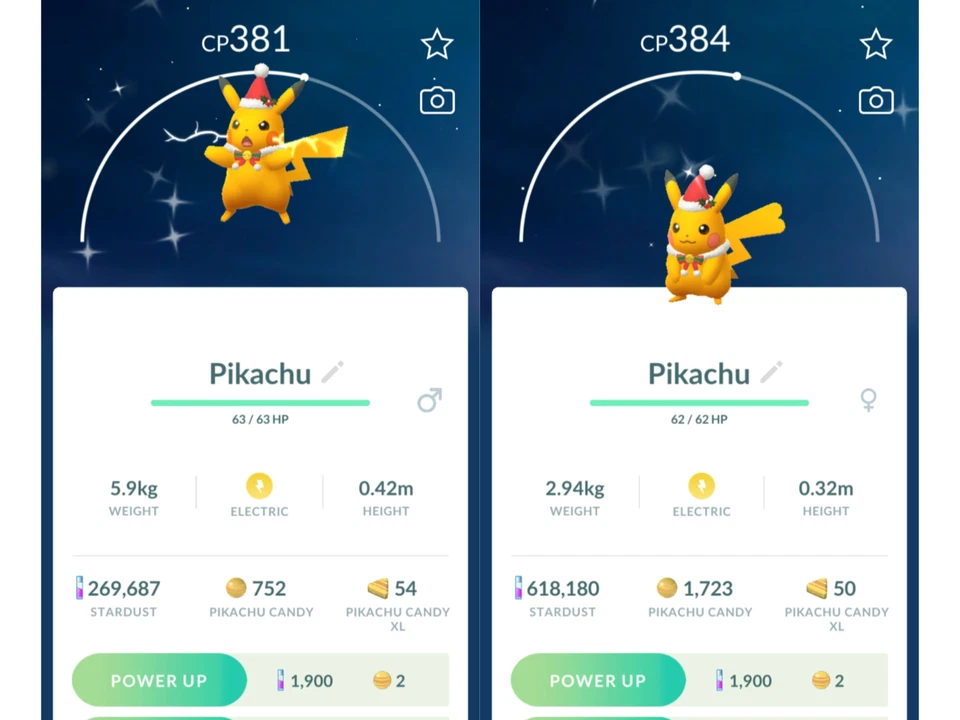 ⚡Shiny (Schillernd) Pikachu Holiday Attire Pokemon GO⚡ Registered or PTC 80k