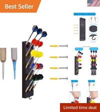 Sleek Black Dart Display Rack Holds 15 Darts for Stylish Gameplay Organization