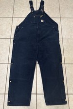 Carhartt Navy Blue Overalls R41-DNY Men s Size 52x32