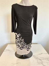 Lauren Ralph Lauren Sheath Dress Black And White Floral Size 6