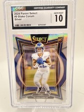 Panini 2024 Select Blake Corum Silver Rookie Serial #9 CGC 10 Rams NFL