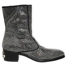 DOLCE & GABBANA Schuhe Schwarz Kristall Verzi...