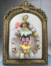 Kawaii Multicolor Girl Beaded Cell Phone Strap Charm with Pink Clip