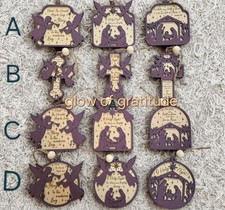 Laser Cut Hand Crafted Wooden Nativity Scene. Set of 3 Christmas Ornaments New