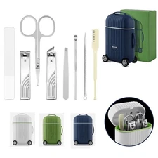 8PCS Pedicure / Manicure Set Nail Clippers Cleaner Cuticle Grooming Kit Case