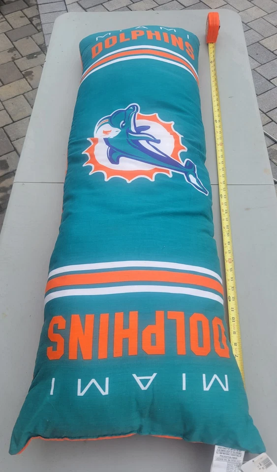 Almohada de los Miami Dolphins diseño de logotipo del equipo de la NFL Foto 2 de 4