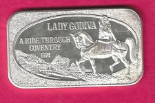 LADY GODIVA  .999 SILVER ART BAR