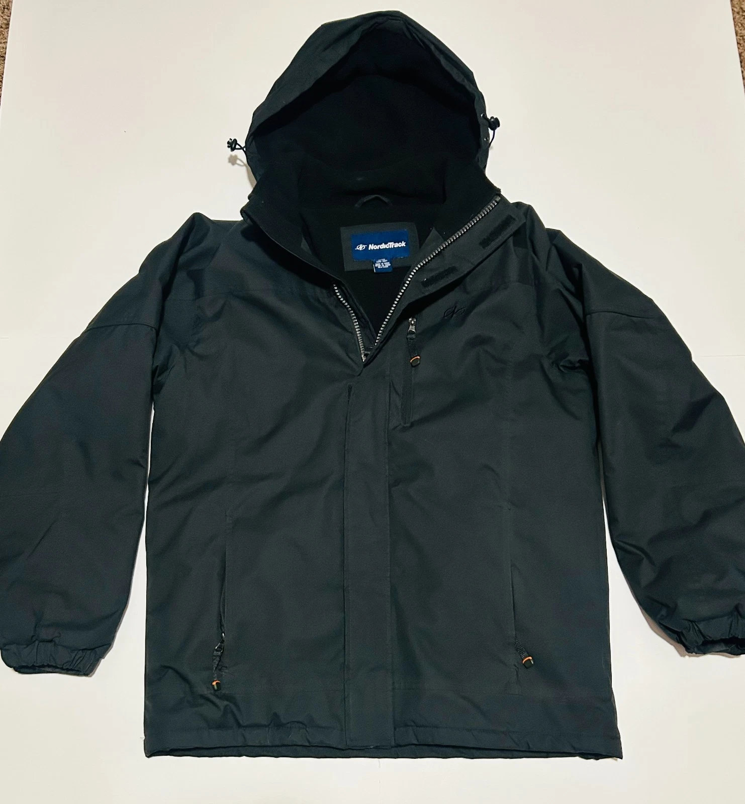 NordicTrack Men's Soft Shell Fleece Lined Hooded Winter Jacket Coat Black Size S