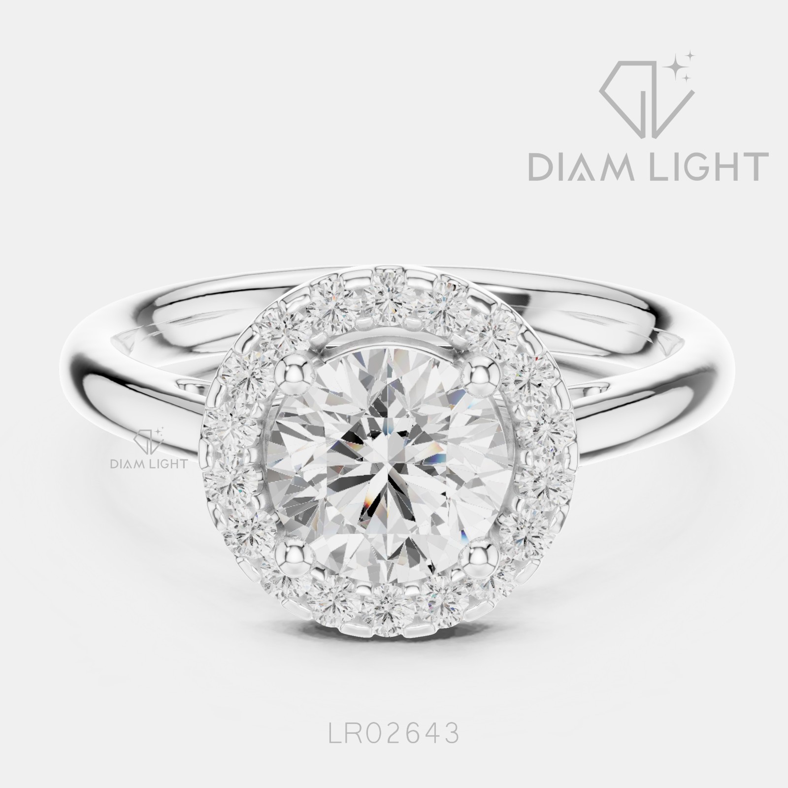 1.00CT Round Cut Lab Grown Diamond Engagement Ring 14KT White Gold IGI Certified