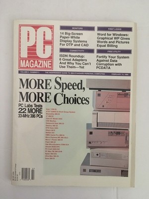 PC Magazine FEB 13, 1990 Vol. 9 No. 3 Back Issue COMPUTER Magazine - More Speed!