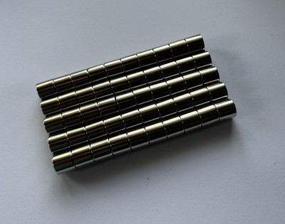 N35 Rare Earth Cylinder Neodymium Magnet 50 Pak - 9.1mm x 10mm - FREE SHIP!