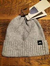 Trespass Jalen Knitted Beanie Hat Grey Silver One Size BNWT