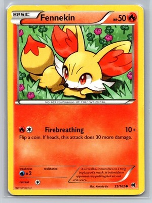 Fennekin 25/162 BREAKthrough Fire Basic Common Pokemon TCG 2015 Collectible
