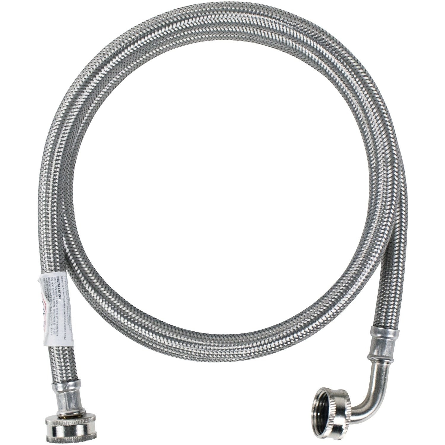 Certified Appliance Accessories Washing Machine Hose with 90 Degree Elbow, Ho...