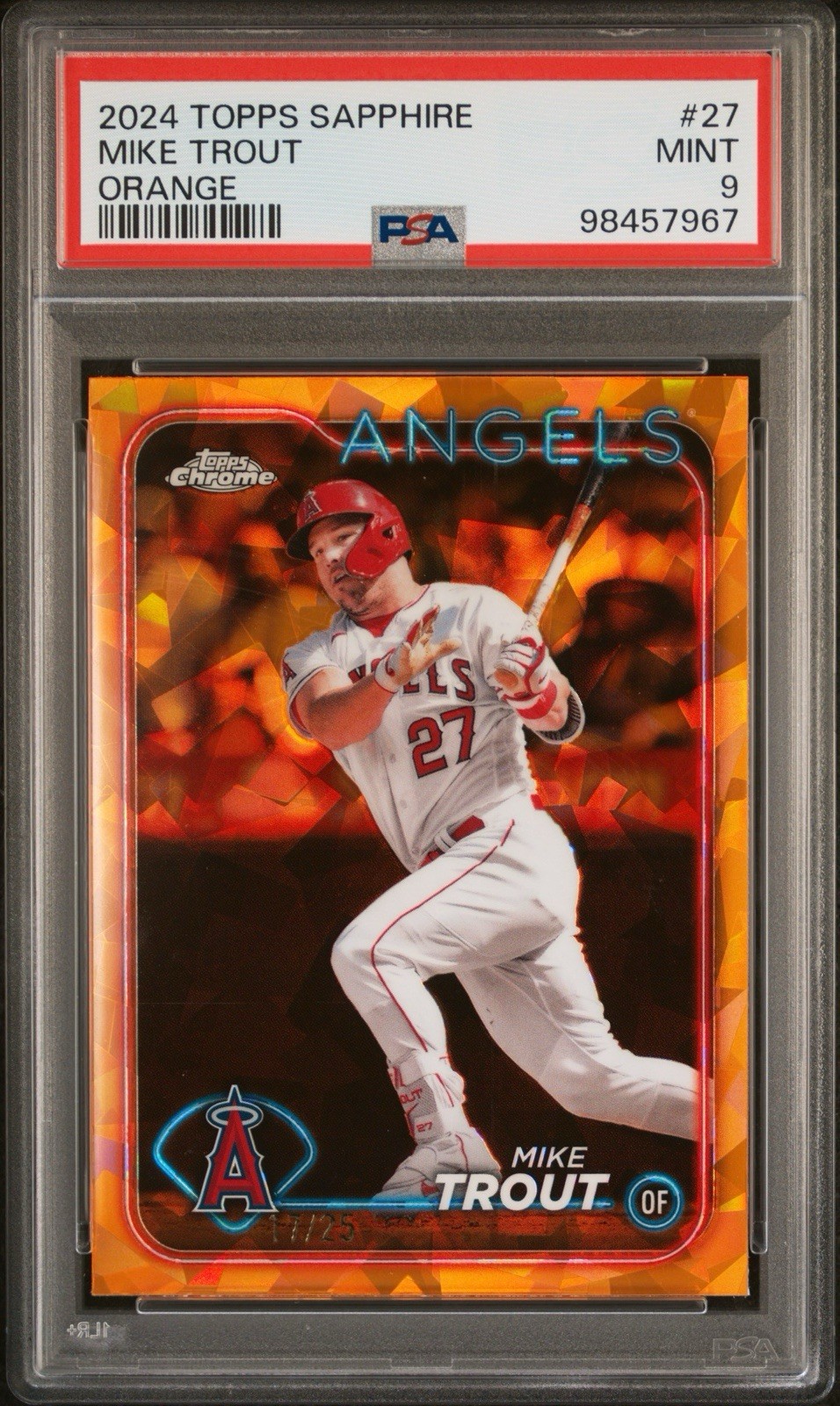 2024 Topps Chrome Sapphire Edition - Mike Trout #27 Orange /25