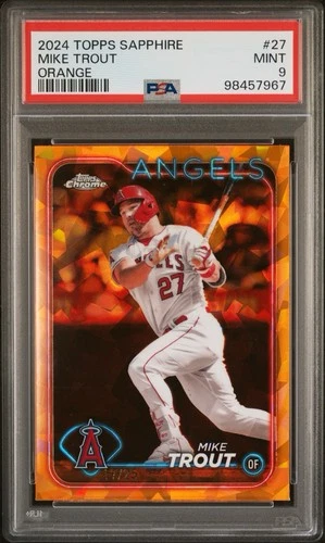 2024 Topps Chrome Sapphire Edition - Mike Trout #27 Orange /25