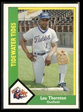 1990 CMC International League - Lou Thornton #11 Tidewater Tides (Mets) NM