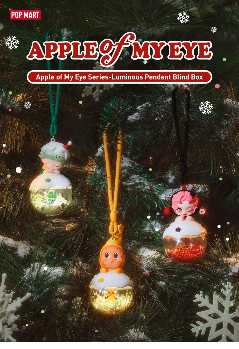 POP MART Apple Of My Eye Series-luminous Pendant Blind Box Christmas Gift