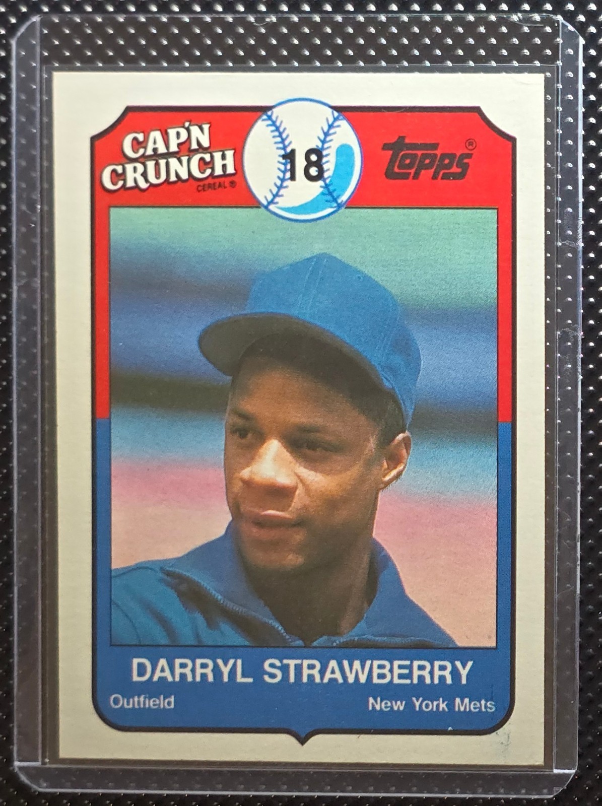 1989 Topps Cap'n Crunch Darryl Strawberry #7 Mets