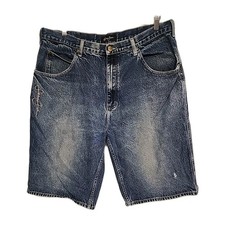 Vintage Y2K Sean John Denim Carpenter Shorts Hip Hop Grunge Wide Leg Size 38x13