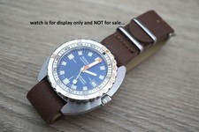 Cinturino orologio lungo pace 20 mm NATO marrone scuro pelle PU cinturino per Doxa 300