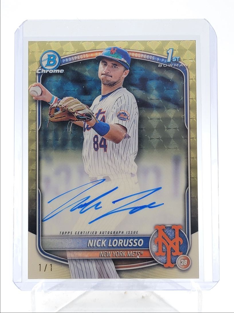 NICK LORUSSO 2025 BOWMAN CHROME 1ST AUTOGRAPH SUPERFRACTOR AUTO 1/1 Q3967