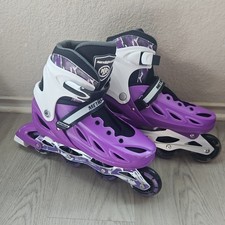 Metroller Inline Skates Light Up Wheels XL 7-10.5 Rollerblade Purple